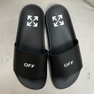 SALE!!!!BRAND-NEW!!! OFF-WHITE Pool Slider (Black & White), Size 38 US8